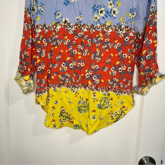Anthropologie Fig & Flower patchwork floral blouse - Picture 11 of 16